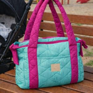 Lila-Türkiz pelenkázó táska – Poppy Cute Design
